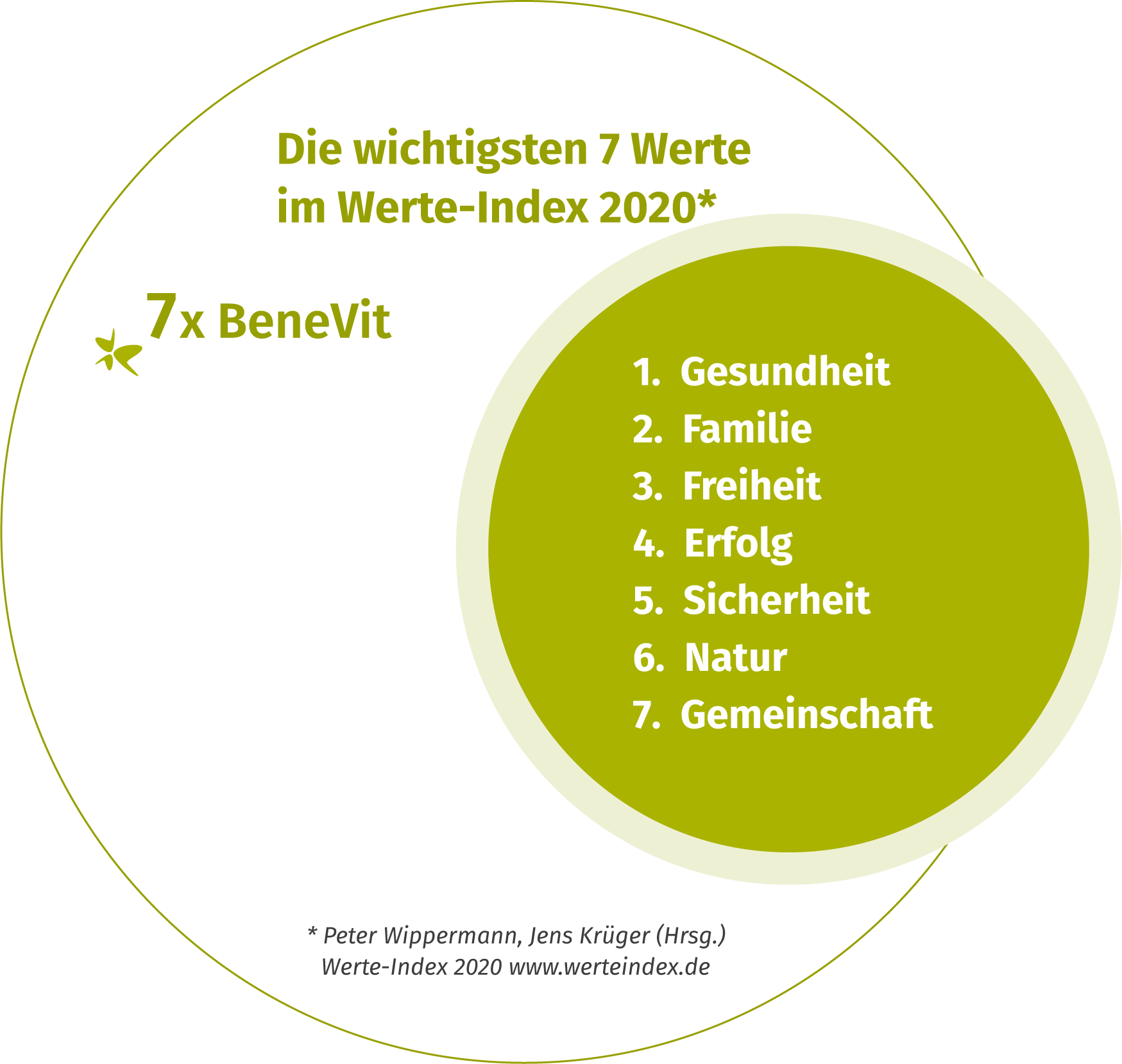 Ueber BeneVit unsere Werte Grafik