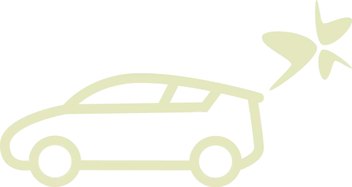 Auto Siluette mit BeneVit Logo