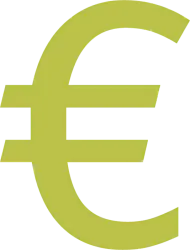 Grünes Euro Icon